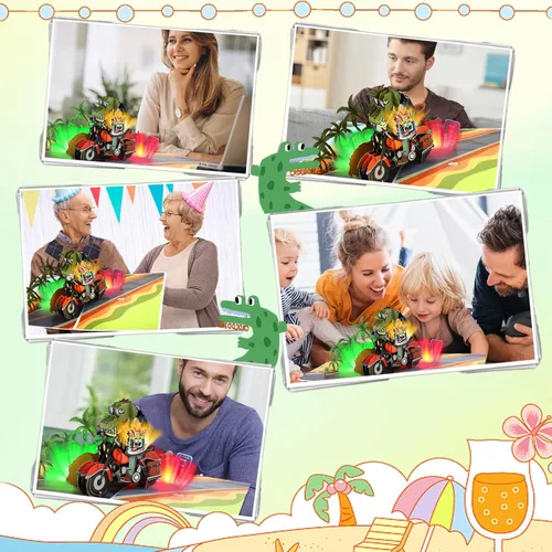 Vista 5 de Ecloverlife Tarjetas musicales de cumpleaños para niños, tarjetas de cumpleaños divertidas, tarjetas de cumpleaños desplegables, tarjetas