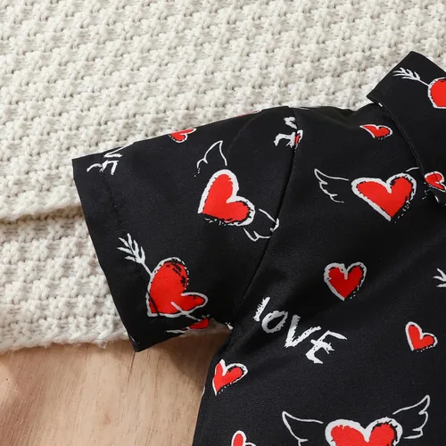 Vista 2 de Bagilaanoe Mameluco formal de manga corta para bebés, trajes de caballeros, ropa de caballeros de 3-24 meses