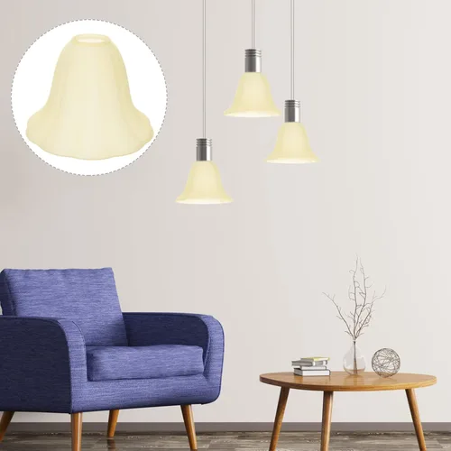 Vista 7 de OSALADI Pantalla de luz de vidrio Pantalla de lámpara de pie en forma de flor Pantalla de lámpara de repuesto para lámpara de mesa Lámpara de pie
