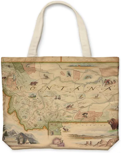 Vista 31 de Xplorer Maps Bolsa de lona con asas, bolsa de compras de comestibles de tela, bolsa reutilizable y ecológica, 100% algodón, lavable