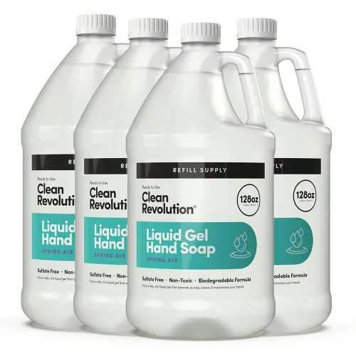Vista 12 de Clean Revolution Jabón de manos en gel líquido, líquido sedoso rico, espuma rápida, enjuague rápido, contiene aceites esenciales reales