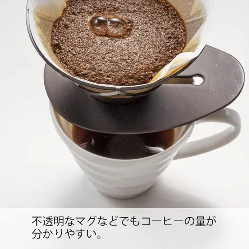 Vista 3 de Hario V60 "Mugen" Goteador de café de plástico, Tamaño 02, Negro transparente