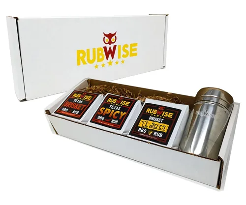 Vista 6 de Set de condimento RubWise BBQ para pecho de barbacoa (3 bolsas de 1 lb) - Paquete de variedad de especias y condimentos para barbacoa Especias