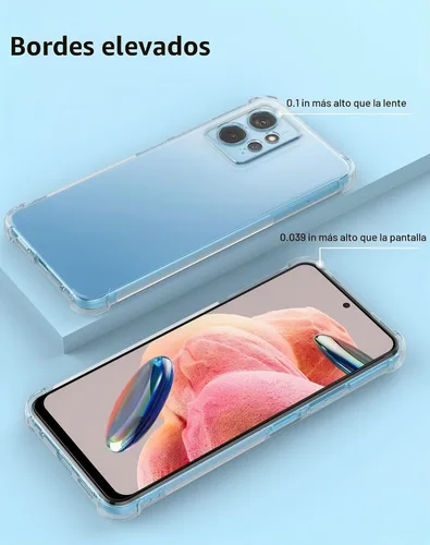 Vista 2 de USTIYA Funda para Redmi Note 12 4G Clear TPU Cuatro Esquinas Cubierta Protectora Transparente Suave