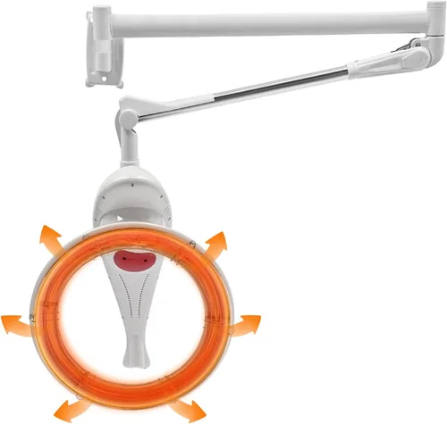 Vista 8 de Secador de pelo profesional multifunción, secador de peluquería de alta potencia de 1500 W con 5 discos térmicos y brazo ajustable giratorio
