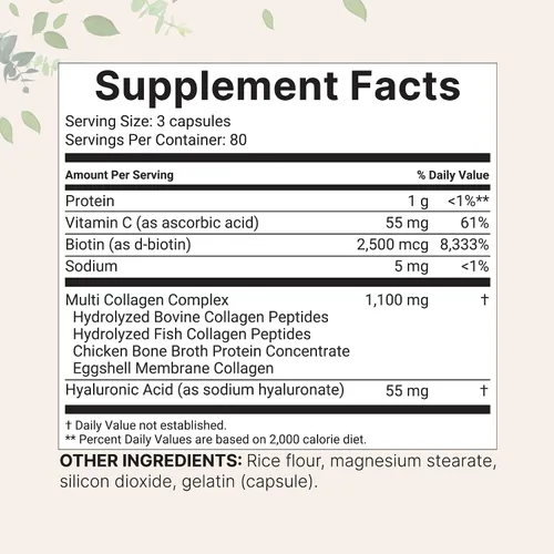Vista 6 de Micro Ingredients Vitamina D3 5,000iu + K2 100mcg cápsulas blandas y complejo de colágeno múltiple 240 cápsulas paquete de 2 unidades Vitaminas