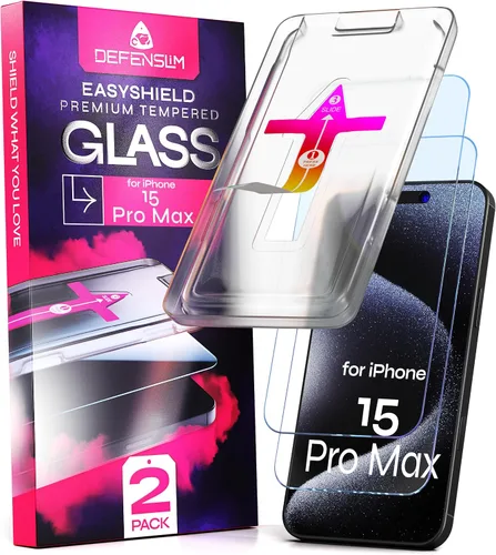 Vista 13 de Defenslim Protector de pantalla para iPhone XS Max (paquete de 2), kit de instalación de fácil alineación automática, vidrio templado de 6.5