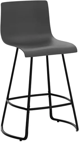 Vista 11 de WENTMENT Juego de 4 taburetes de bar giratorios de altura de mostrador con respaldo de 24 pulgadas con asiento de plástico, taburetes de bar