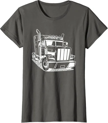 Vista 57 de Diesel Big Rig 18 Wheeler - Camiseta de camionero para camionero, Negro, S