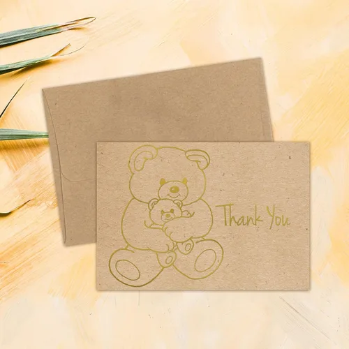 Vista 3 de Cosco Tarjeta de agradecimiento de oso de peluche