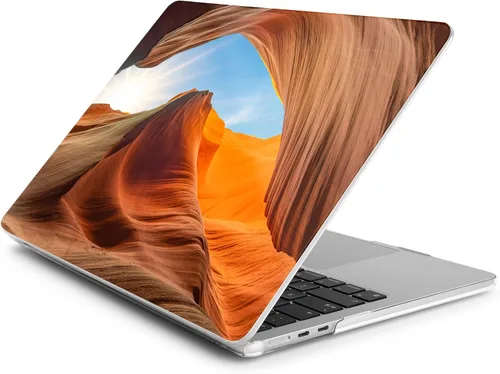 Vista 12 de Batianda Funda para MacBook Air de 15 pulgadas 2024 M3 2023 M2 modelo A3114/A2941, carcasa rígida de plástico de diseño único, cubierta de teclado