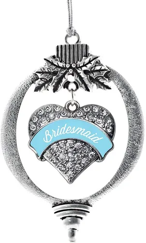 Vista 238 de Inspired Silver - Adorno con dije de hermana gemela - Adornos navideños de plata con circonitas cúbicas