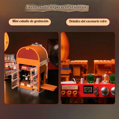 Vista 4 de PANTASY Kit de construcción retro Jukebox para adultos y adolescentes