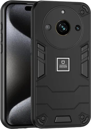 Vista 321 de Funda compatible con Redmi A1, compatible con Redmi A2 2 en 1 [PC dura + TPU], funda de teléfono negra