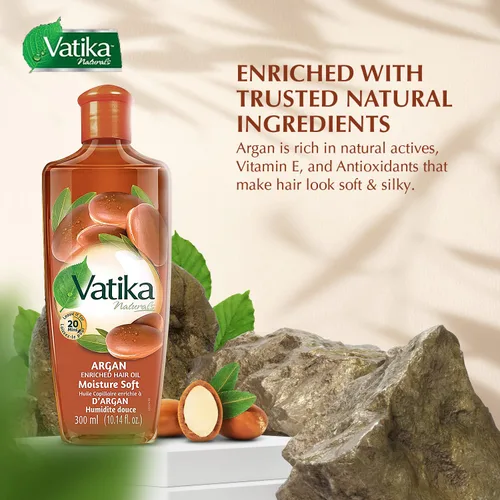 Vista 3 de Dabur Vatika Naturals - Aceite enriquecido para el cabello, hidratante natural, suero fortalecedor para un cuero cabelludo saludable, nutritivo