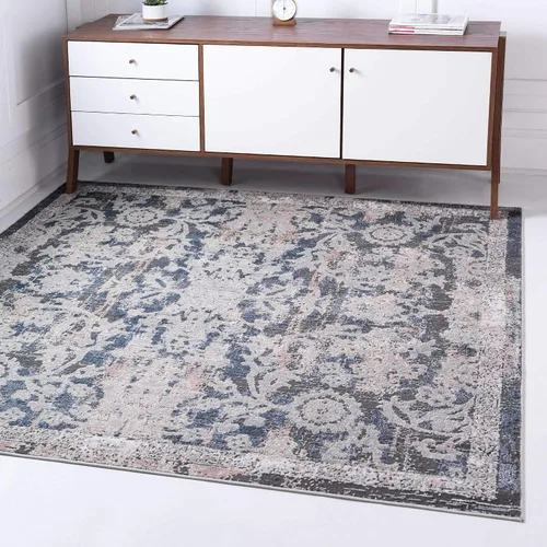 Vista 27 de Unique Loom Portland Collection - Alfombra de área Albany (2 pies 2 pulgadas x 3 pies 1 pulgada, rectangular, azul/gris)