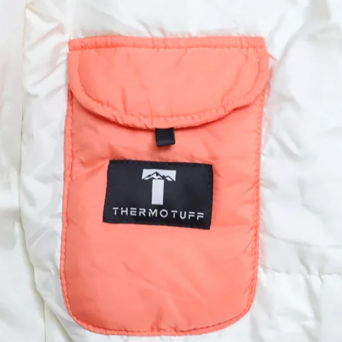 Vista 6 de Thermotuff Wearable Sleeping Bag with Dual Hoodie, Long Sleeves, Pockets & Adjustable Drawstring - Ideal for Camping, Cold Weather Hiking, and Crema
