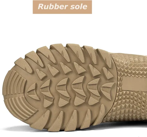 Vista 6 de Botas tácticas militares para hombre, botas de trabajo, botas de combate, botas de desierto, botas de senderismo, botas de cuero, botas ligeras