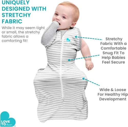 Vista 10 de Love to Dream Swaddle UP, Transition Bag Warm 2.5 TOG, Gently Help Baby Safely Transition from Being Swaddled to Arms Free