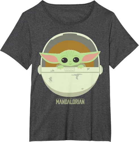 Vista 22 de Star Wars The Mandalorian The Child Bassinet - Camiseta con retrato Negro