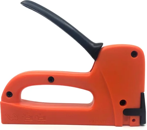 Vista 3 de Swanson Tool Co STA653B Unitacker 3 en 1 Pistola de grapas de plástico multifunción; funciona con grapas ligeras (JT21) y se envía con 100 grapas