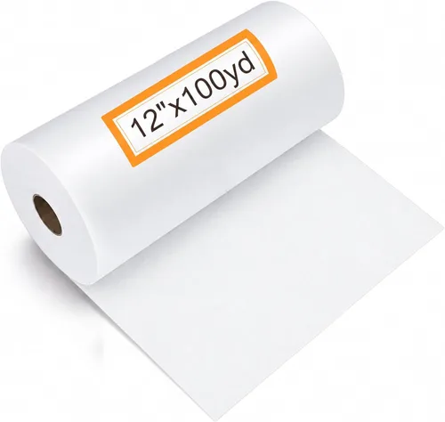 Vista 15 de Peryiter 1 rollo de 8 "x 100 yd Estabilizador de bordado de corte 25μM Estabilizador de respaldo para bordado Estabilizadores de costura ligeros