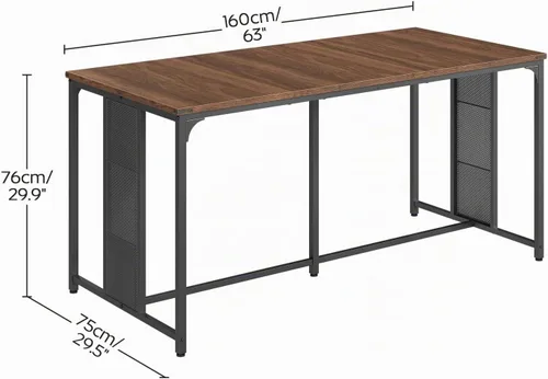 Vista 2 de YATINEY Mesa de comedor de 63 pulgadas para 6-8 personas, mesa de cocina