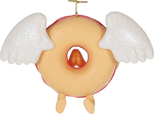 Vista 2 de Hallmark Keepsake Adorno de Navidad 2021, Ooh Holey Night Donut Angel