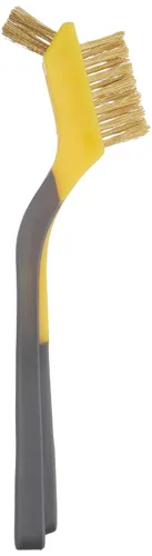 Vista 3 de Amazon Basics Mini cepillos de latón para limpieza, agarre suave, 1/2 pulgada, amarillo/gris, paquete de 3