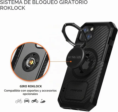 Vista 6 de Rokform - Funda para iPhone 13, Serie Resistente, Compatible con Doble Imán Plus MagSafe, Equipo Protector Magnético de Apple, Funda para iPhone
