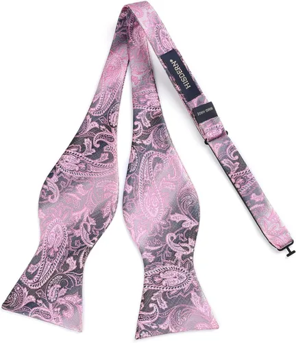 Vista 3 de HISDERN Pajaritas para hombre, corbatines florales para hombre, pajarita para hombre, pañuelo tejido jacquard pajarita de bolsillo cuadrado