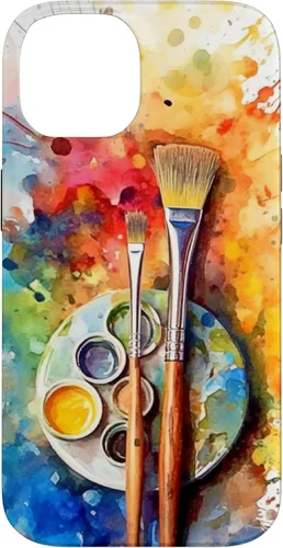 Vista 4 de Watercolor Paints Paleta y pincel pintor artista caso para iPhone 17