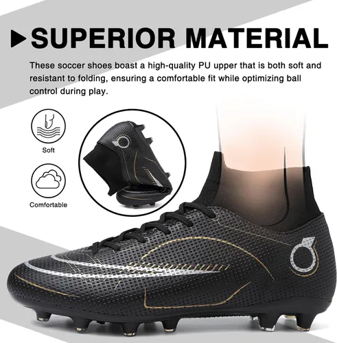 Vista 2 de CBUSTER Zapatos de fútbol para hombre y mujer, zapatos de fútbol para niño grande AGTF