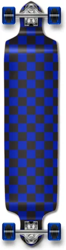 Vista 11 de Longboard Yocaher con diseño pintado para alta velocidad Azul