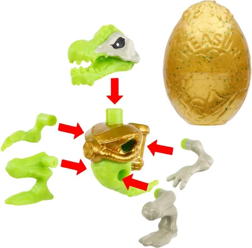 Vista 3 de Treasure X Monster Gold Mini Monsters (paquete de 2) con 2 calcomanías de Gosutoys