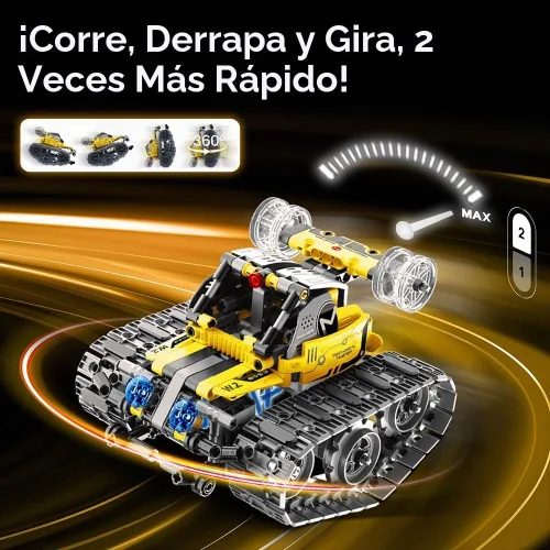 Vista 5 de Sillbird Kit de construcción de robot con aplicación y control remoto 1-amarillo