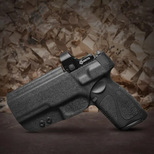 Vista 7 de GRITR IWB Kydex Right/Left Hand Concealed Carry Pistol Holster Compatible with Taurus G3 - Optic Cut, Open Bottom, 1.5" Belt Clip, Adjustable