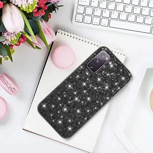 Vista 2 de Funda compatible con Samsung S20 FE con purpurina a prueba de golpes, para Samsung Galaxy S20 FE, funda protectora delgada de TPU suave