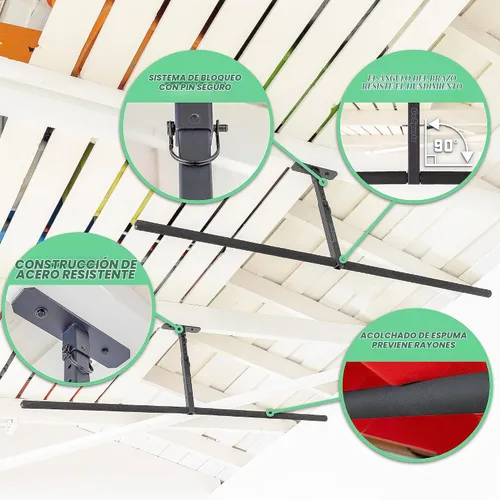 Vista 4 de GoSports Soporte para kayak para montaje en techo de garaje, perchas de almacenamiento ajustables para 2 kayaks, SUP o tablas de surf