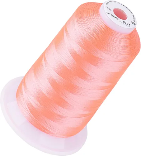Vista 90 de Simthread 5500 yardas de hilo de bordar, 5000M de alto rendimiento 40WT 100% hilo de poliéster – 170+ colores vívidos, clasificado de alta velocidad
