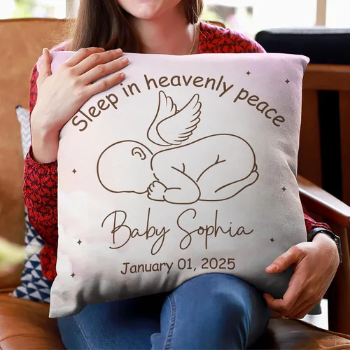 Vista 3 de Hyturtle Almohada conmemorativa personalizada para bebé (bebé conmemorativo 1)