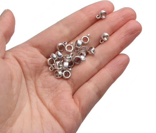 Vista 7 de 100 cuentas de columna de plata antigua, cuentas de tubo de fianza, cuentas de fianza, colgantes, enlaces de conector para colgante, pulsera