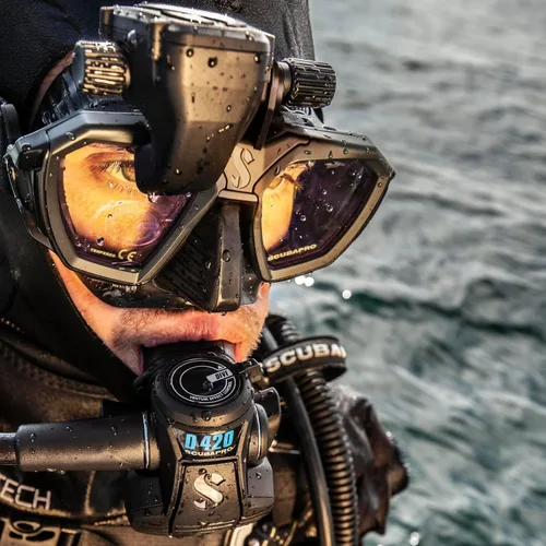 Vista 7 de Scubapro Máscara de buceo D-Mask - incluye adaptador de montaje para el ordenador de buceo HUD
