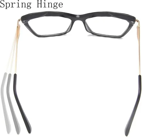Vista 4 de Cat Eye Distance Glasses Womens Spring Hinge Nearsighted Myopia Glasses Negro/Bisagra de resorte