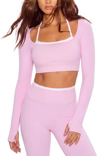 Vista 11 de SUUKSESS Conjuntos de entrenamiento en capas para mujer con bolsillos Negro