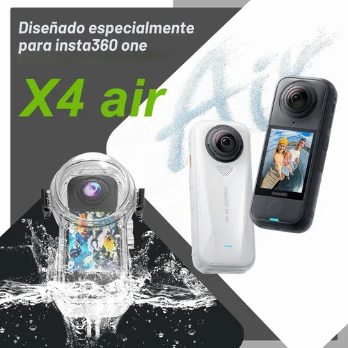 Vista 4 de Insta 360 X4 Air Invisible - Funda de buceo impermeable de hasta 50m / 164 ft (164 pies), carcasa protectora de buceo subacuático para Insta360 X4