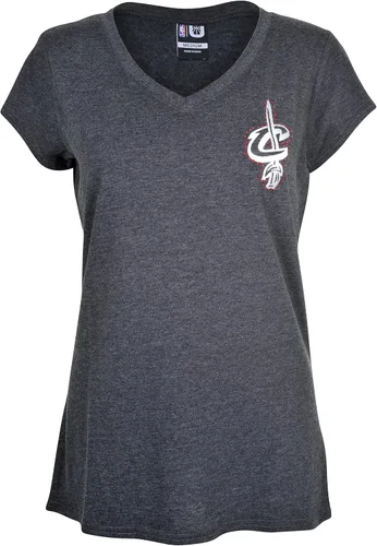 Vista 47 de Ultra Game Camiseta de mujer NBA Oficial con cuello en V y strass de manga corta