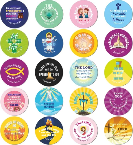 Vista 7 de Geyee - 600 calcomanías religiosas cristianas para niños, para el regreso a la escuela, Jesús en forma de fe, calcomanías de escuela dominical