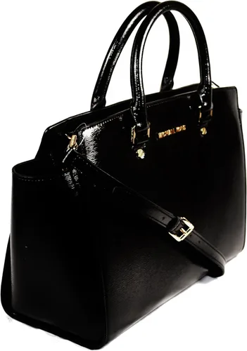 Vista 2 de Michael Kors Selma Large Top Zip Satchel Piel - Negro