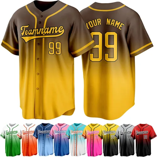Vista 7 de Custom Baseball Jersey Personalized Short Sleeve Team Sport Uniform Baseball Shirt for Men Women Youth Boy